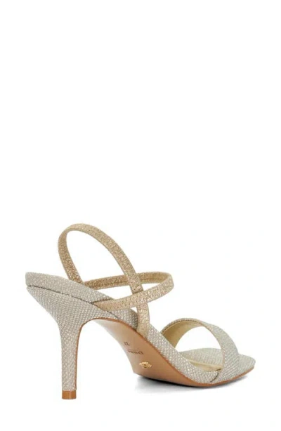 Dune London Methodical Ankle Strap Sandal In Gold