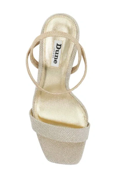 Dune London Methodical Ankle Strap Sandal In Gold