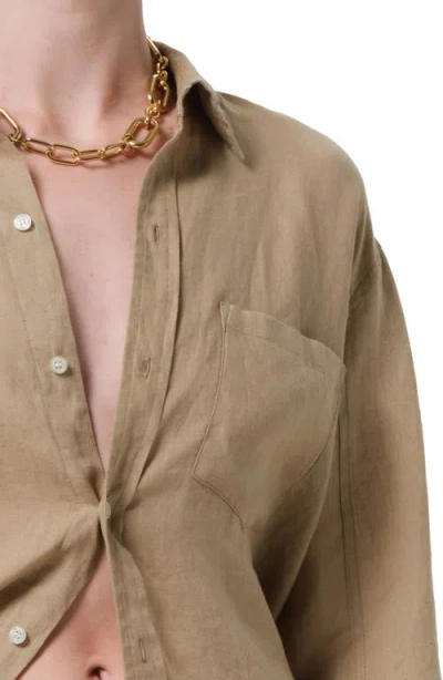 Citizen Of Humanity Citizens Of Humanity Kayla Button-up Linen Shirt In Neutral