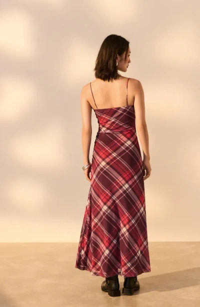 Next Check Mesh Maxi Dress In Multi