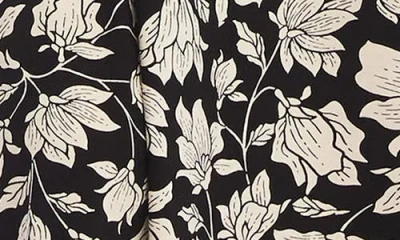 Karen Kane Sleeveless V Neck Midi Dress In Black Floral In Black