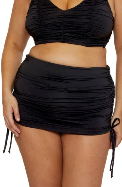 Becca Etc . Color Code Skirted Bikini Bottoms In Black