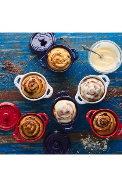 Staub 3 Piece Ceramic Mini Cocotte Set In Cherry