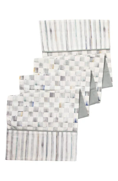 Mackenzie-childs Mackenzie Childs Sterling Check Table Runner