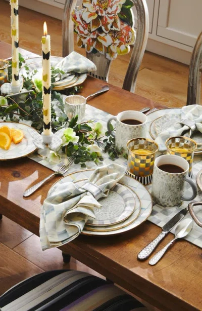 Mackenzie-childs Mackenzie Childs Sterling Check Table Runner