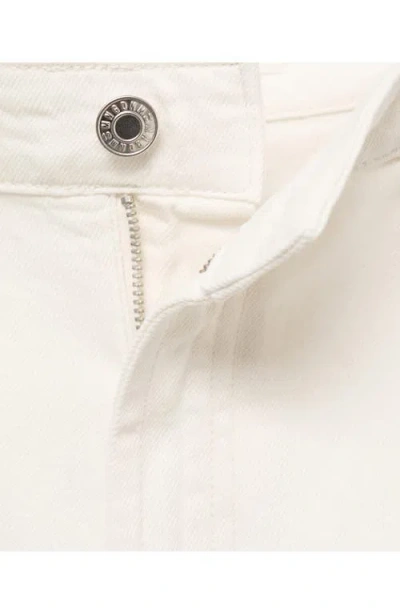 Mango Dart Bermuda Denim Shorts In White