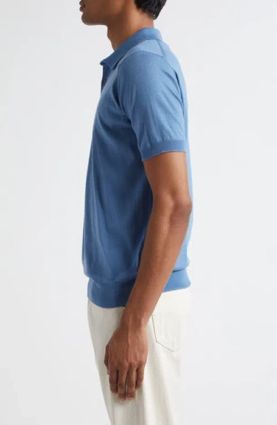 John Smedley Leyburn Merino Wool And Sea Island Cotton-blend Gauze Polo Shirt