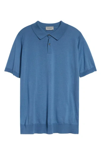 John Smedley Leyburn Merino Wool And Sea Island Cotton-blend Gauze Polo Shirt