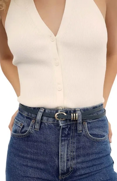 Ettika Triple Keeper Belt In Blue