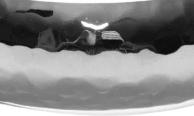 Argento Vivo Sterling Silver Hammered Wide Bangle