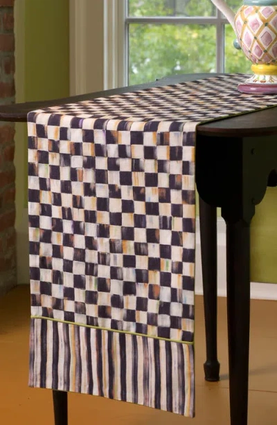 Mackenzie-childs Mackenzie Childs Courtly Check & Stripe Table Runner