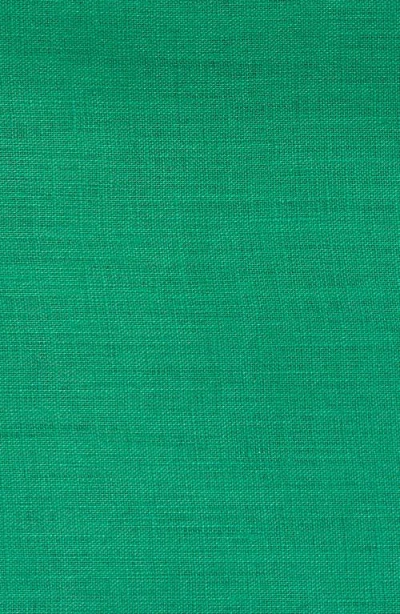 Clifton Wilson Kelly Green Slub Linen Pocket Square