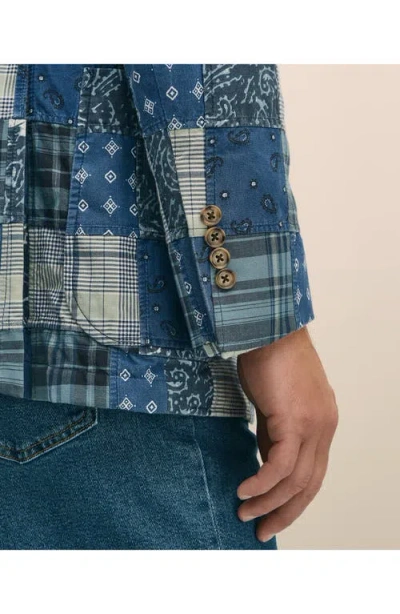 Brooks Brothers Classic Fit Cotton Patchwork Madras Sport Coat In Navy