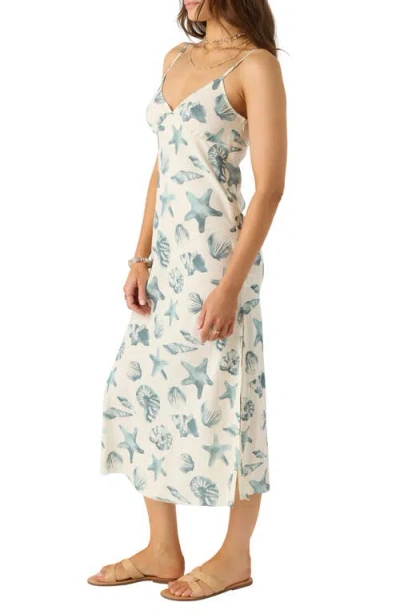 O'neill Luana Seashell Print Midi Slipdress In White