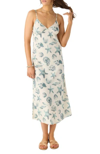 O'neill Luana Seashell Print Midi Slipdress In White
