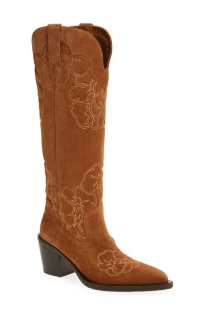 Stuart Weitzman Felix Western Boot In Brown