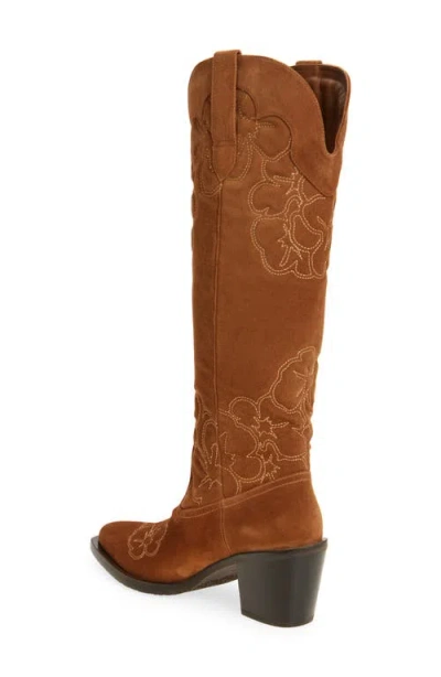 Stuart Weitzman Felix Western Boot In Brown