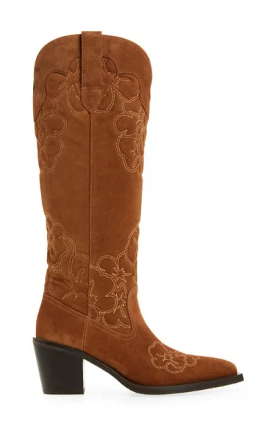 Stuart Weitzman Felix Western Boot In Brown