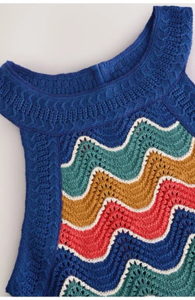 Next Stripe Open Stitch Sleeveless Cotton Sweater