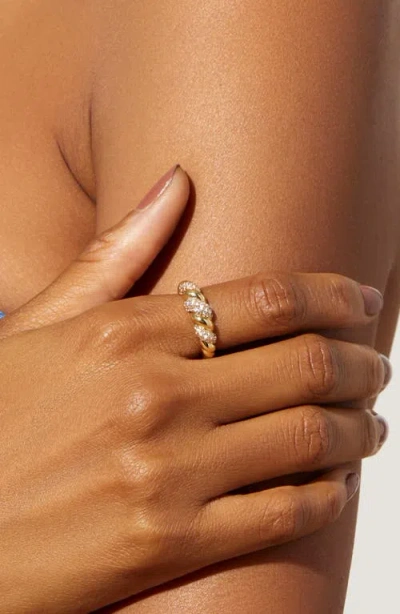 Ana Luisa Rope Pave Ring In Gold