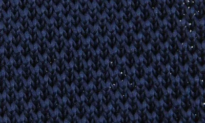 Clifton Wilson Navy Knit Silk Tie In Blue