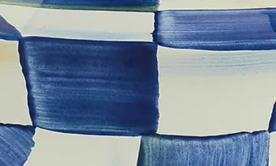 Mackenzie-childs Mackenzie Childs Royal Check Enameled Steel Large Compote