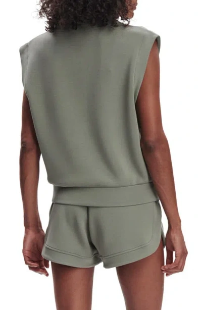 Varley Loretta Half-zip Sleeveless Sweatshirt In Green