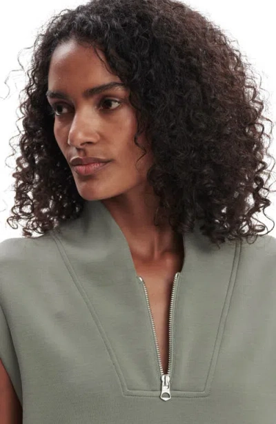 Varley Loretta Half-zip Sleeveless Sweatshirt In Green