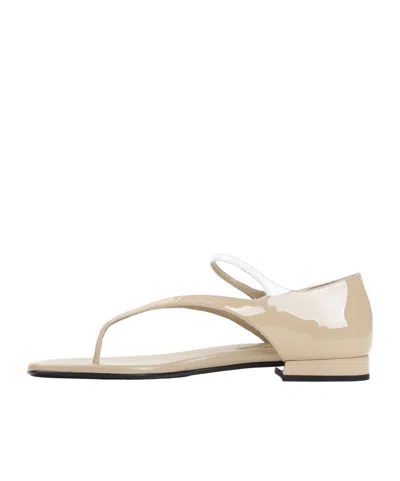Miu Miu Calf Leather Sandals Ankle Strap
