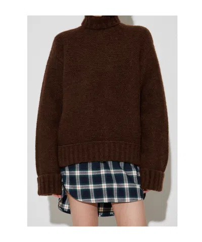 Dsquared2 Dsquared Brown Stretch Alpaca Blend Sweater In Brown