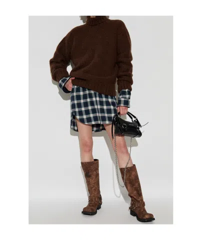 Dsquared2 Dsquared Brown Stretch Alpaca Blend Sweater In Brown