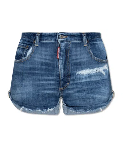 Dsquared2 Denim Shorts With Belt Loops