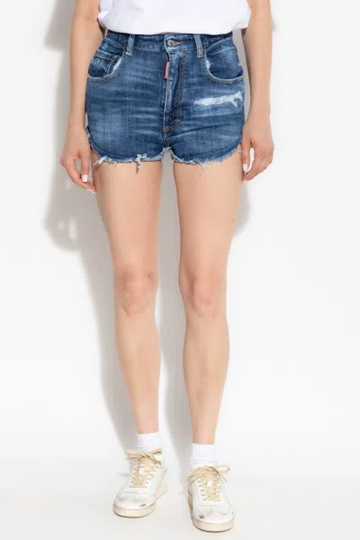 Dsquared2 Denim Shorts With Belt Loops