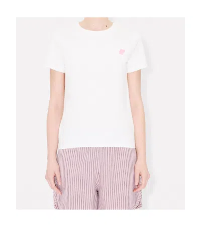 Kenzo Embroidered Logo T-shirt In White