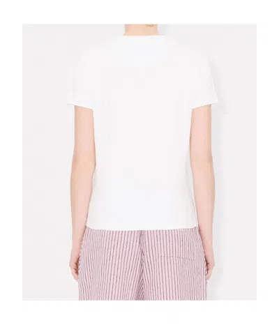 Kenzo Embroidered Logo T-shirt In White
