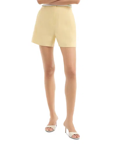 Veronica Beard Brit Stretch-linen Short In Chamomile In Yellow