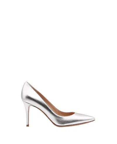Gianvito Rossi High-heeled Pumps With Pointed Toe And Metallic Finish