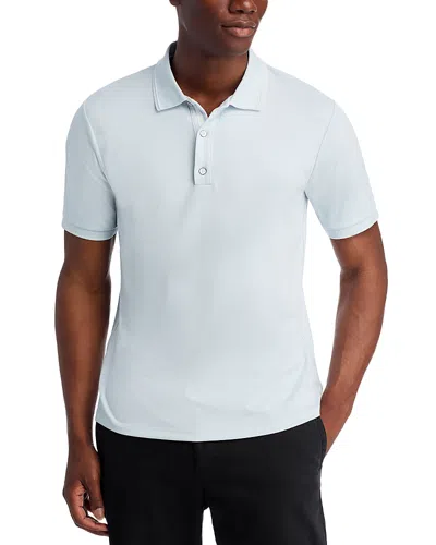 Rag & Bone Tech Pique Short Sleeve Polo Shirt In Desert Blue