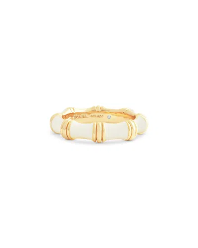 Anabel Aram White Bamboo Band Ring