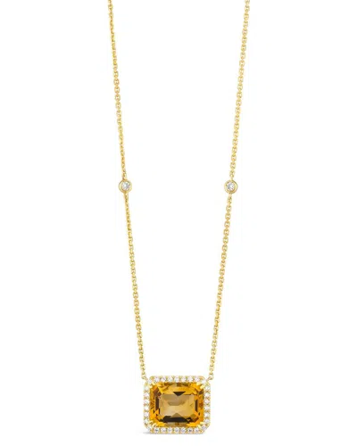 Le Vian ® Cinnamon Citrine® 14k 4.06 Ct. Tw. Diamond & Citrine Adjustable Necklace