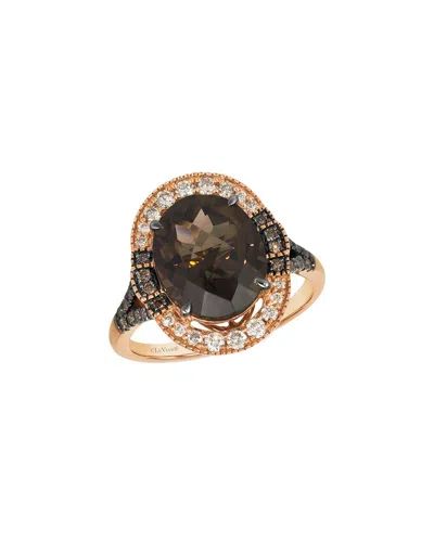 Le Vian ® Chocolate Quartz® 14k Rose Gold 5.26 Ct. Tw. Diamond & Smoky Quartz Cocktail Ring