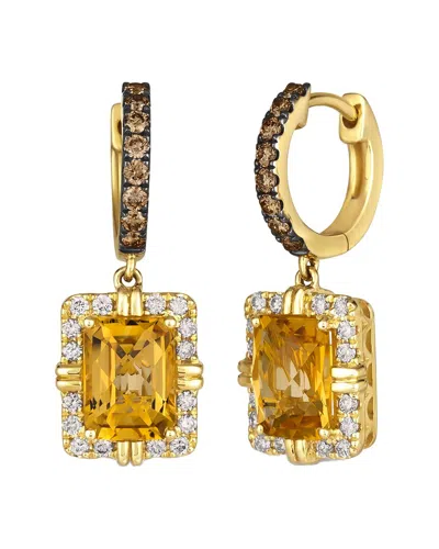 Le Vian ® Cinnamon Citrine® 14k 3.17 Ct. Tw. Diamond & Citrine Dangle Earrings