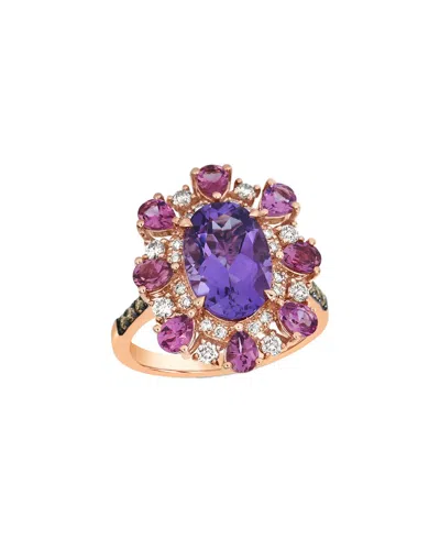 Le Vian ® Grape Amethyst™ 14k Rose Gold 4.41 Ct. Tw. Diamond & Amethyst 7-7.5mm Cocktail Ring
