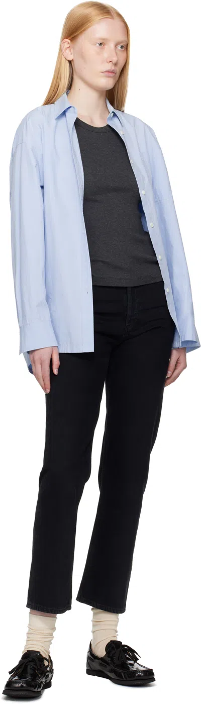 Agolde Black 90s Pinch Waist High Rise Straight Jeans In Paradox