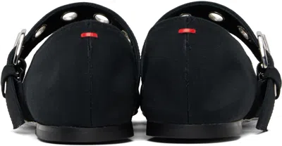 Aeyde Aeydē Nappa Leather Flats With Circular Hardware Detail In Black