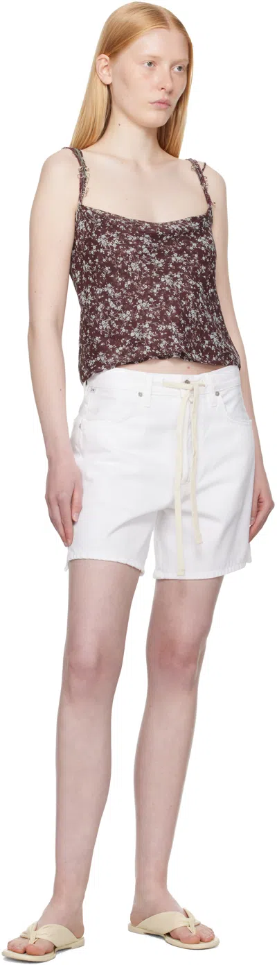 Citizen Of Humanity Citizens Of Humanity Brynn Drawstring Denim Shorts In White