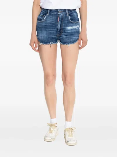 Dsquared2 Denim Shorts With Belt Loops