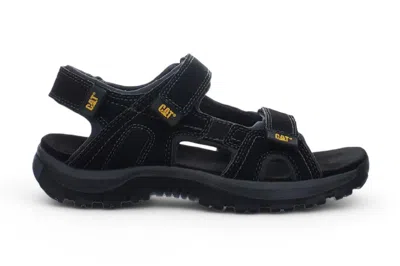 Caterpillar  Cat Footwear Caterpillar Men's Black Leather Giles Trekking Sandals