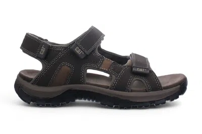 Caterpillar  Cat Footwear Caterpillar Men's Black Leather Giles Trekking Sandals