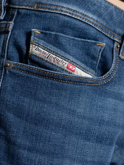 Diesel Slim-fit Distressed Denim Pants With Vintage Wash